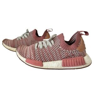 Adidas NMD R1 STLT Women's 7.5 Primeknit Sneakers Boost Pink White Shoes